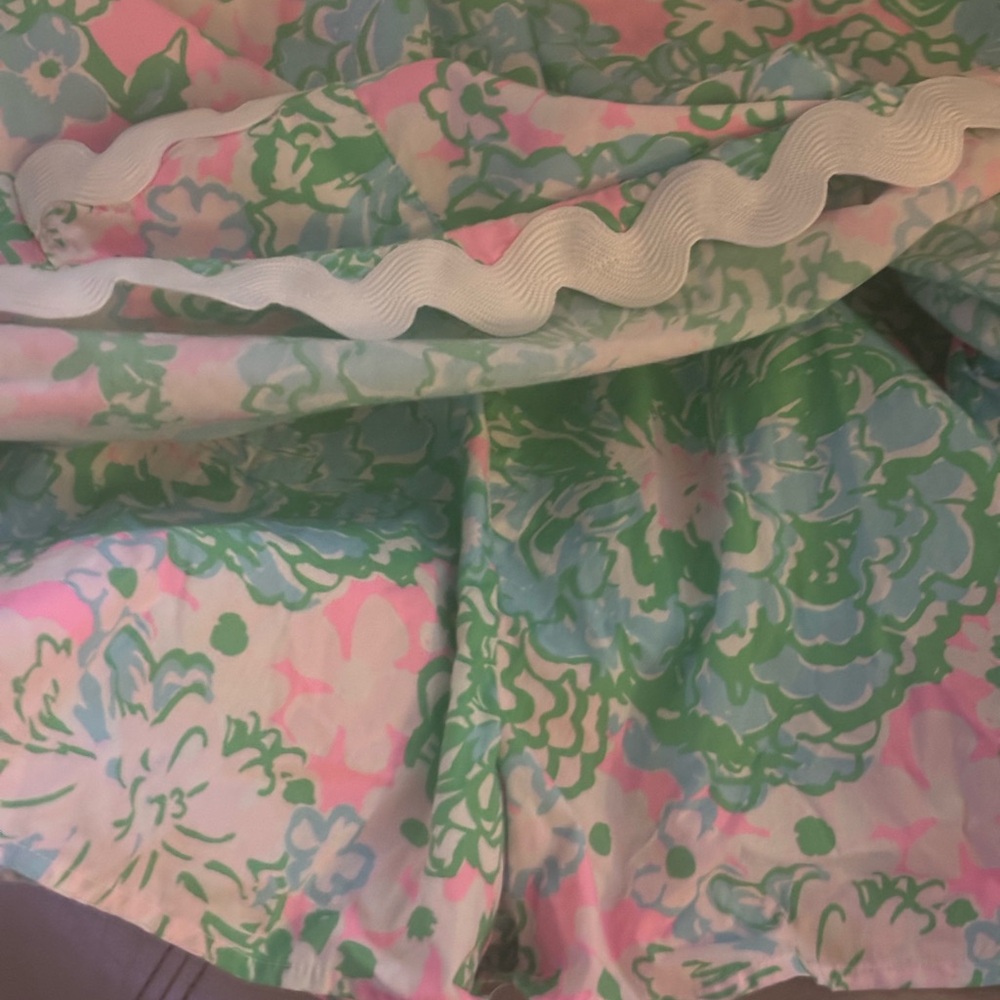 Lilly Pulitzer Romney Tropical Beach Floral Shift Romper Dress Women’s Size 12 - Picture 7 of 10